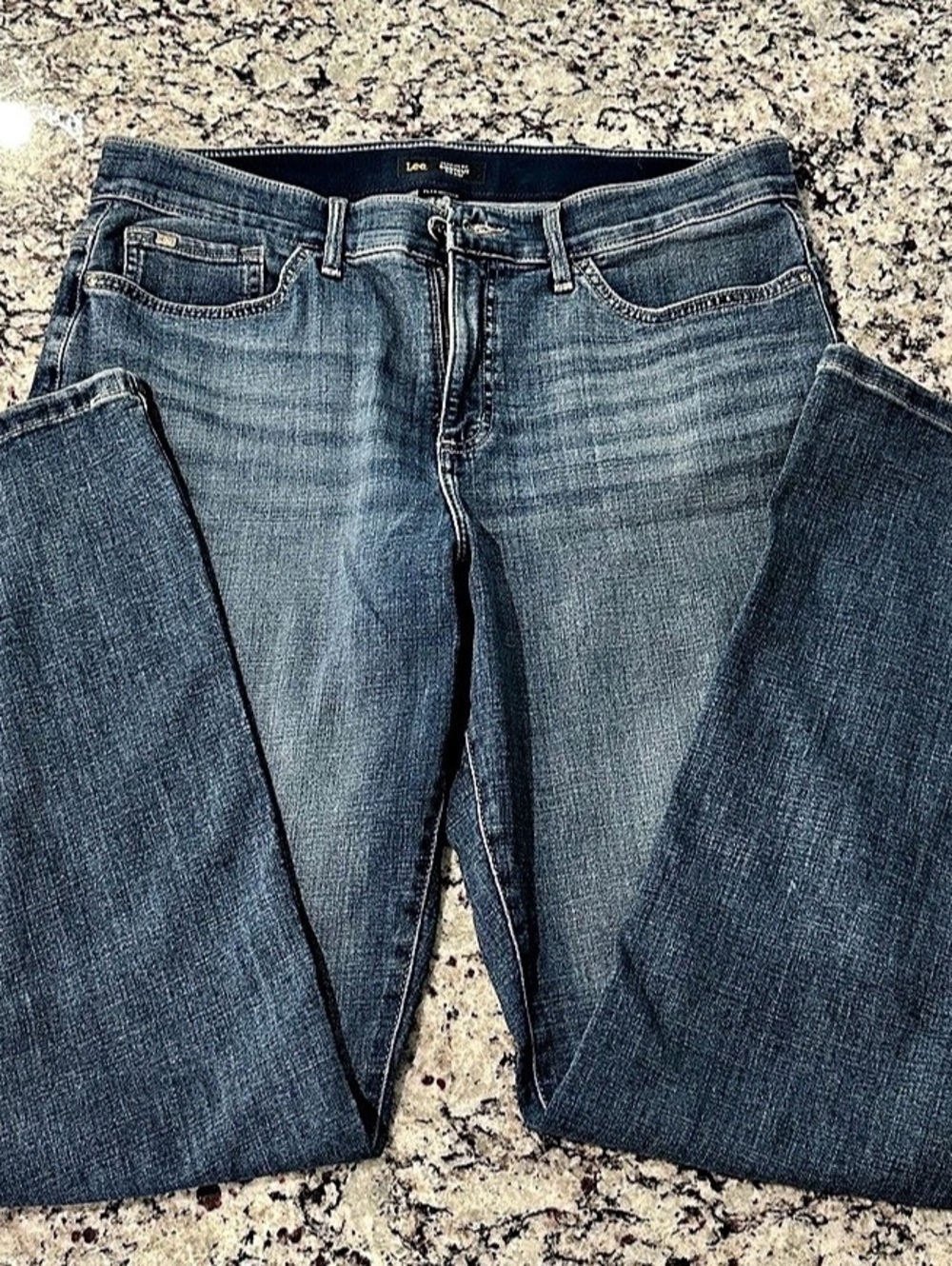 Lee Flex Motion Regular Fit Bootcut Mid Rise Jeans Blue Size 16 Medium